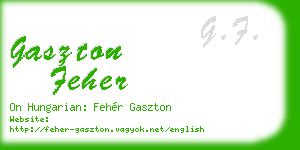 gaszton feher business card